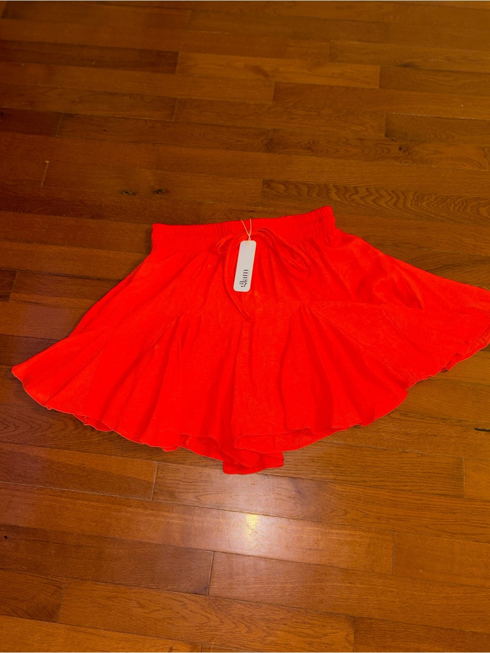 Glam | Bright Orange/Coral Women's Flared Shorts
